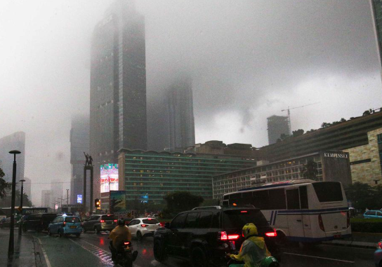 Angin Kencang 37–47 km/jam Melanda Jakarta